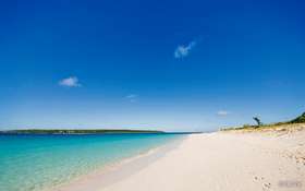 The beach in Okinawa Island groups