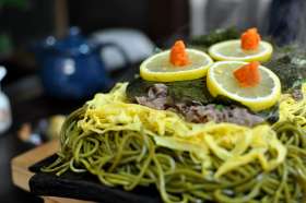 Cooked on a Roof Tile Yamaguchi’s unique Kawara Soba