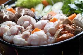 monkfish meat in a hotpot
