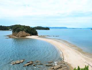 Angel road in Shodoshima Island situated in the calm Seto Inland Sea