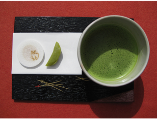 matcha tea at teahouse Ryoun-tei in Gunma Prefecture