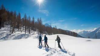 The skiers in Myoko Kogen