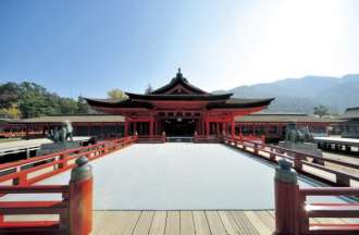 a temple Itsukushima Shrine