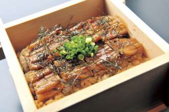 Anago-meshi (broiled conger eel served on top of rice)