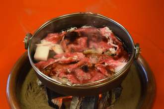 Sukiyaki: simmered in sauce