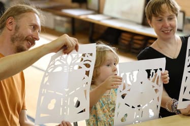 Tohoku Kiriko Paper Cut-Out Making