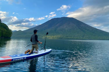 Stand-up Paddleboarding in Lake Chuzenji