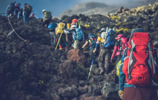 Climbing Mount Fuji