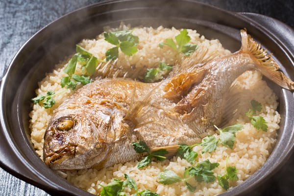 Taimeshi (sea bream rice), Ehime