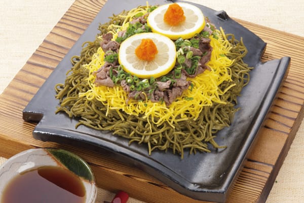 Cooked on roofing tile! Kawara Soba, Yamaguchi