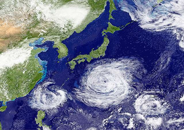 Where do typhoons usually strike