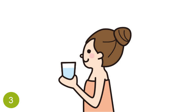 Drink lots of water before and after taking a bath