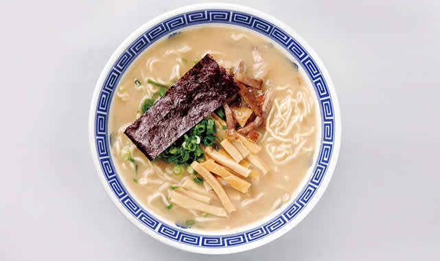 A bowl of ramen of the oldest existing tonkotsu ramen shop, Nankinsenryo