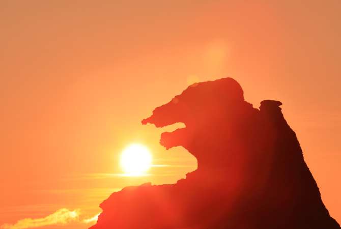 Cape Shiosezaki is one of the most well-known geological formations of Japan