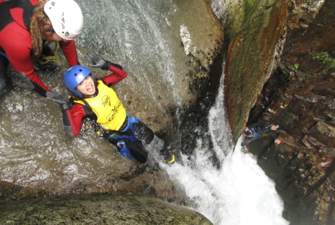 Natural thrills canyoning in Minakami
