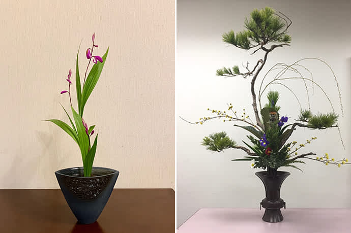 “Rikka” is the most traditional style of ikebana. The form expresses natural landscapes. Photo credit: Wabunka Experiences