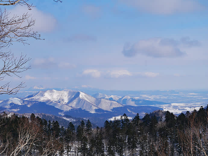 The winter snowscape in Akan.