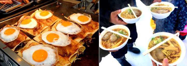 taste ramen and food in Asahikawa Winter Festival