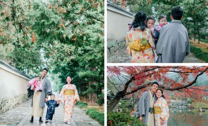 Strolling the Kyoto old streets in Kimono