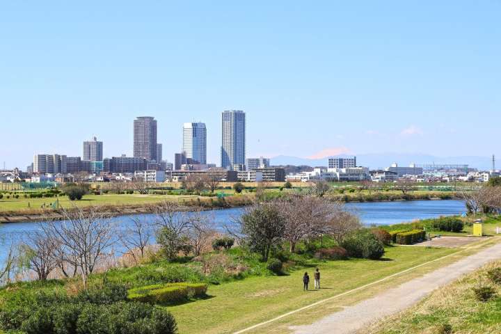 View in Tokyo near the river