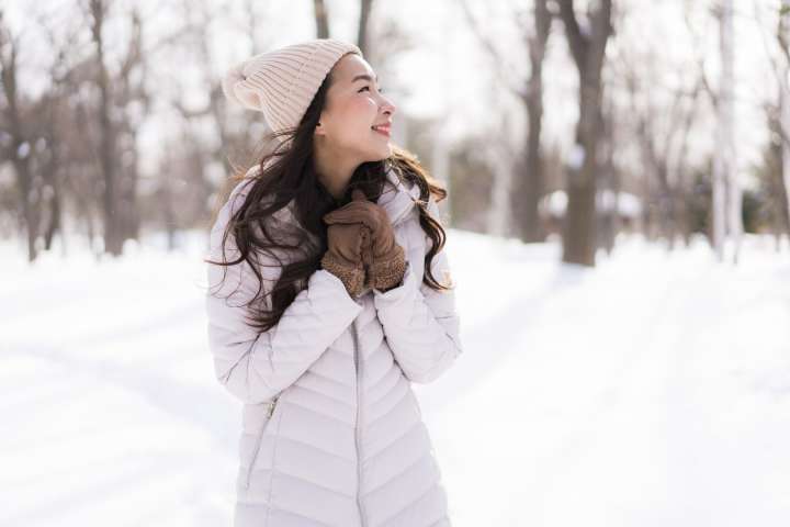 A girl in snow festivals