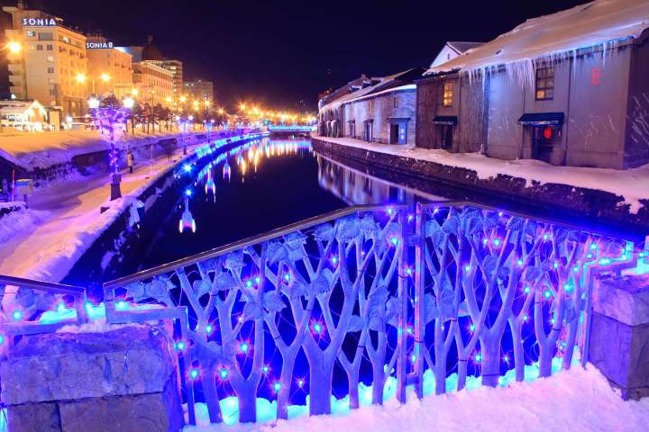 Snow Light Path Festival in the town of Otaru