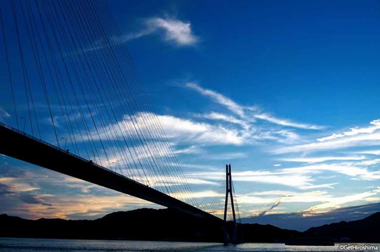 The island-hopping Shimanami Kaido route between Onomichi on Japan’s main island of Honshu and Imabari on the island of Shikoku