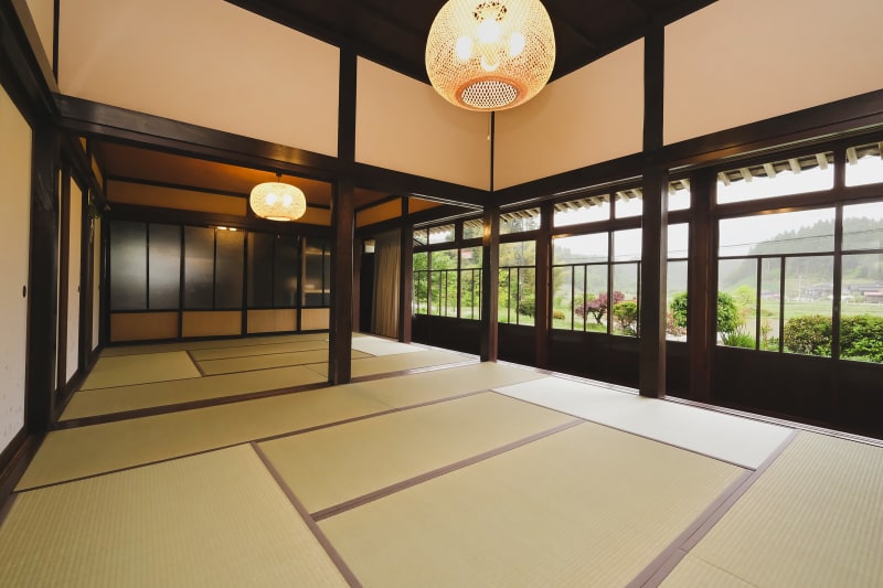 Traditional Japanese-style tatami rooms