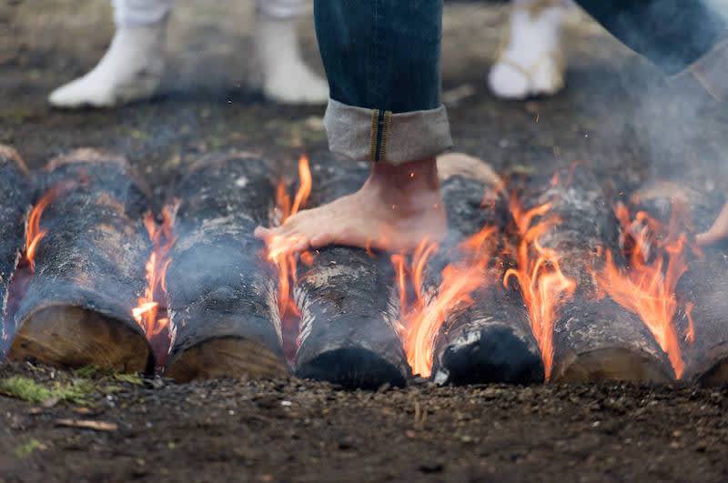 mitokusan fire festival