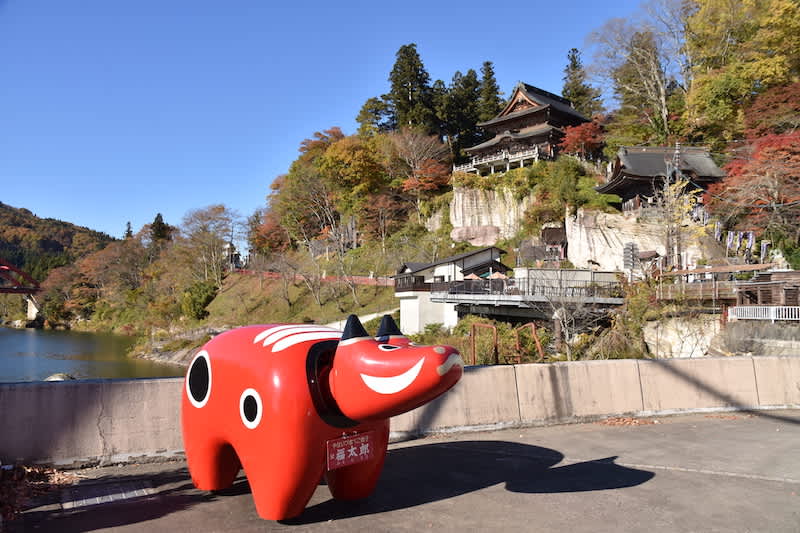 an akabeko near enzoji temple