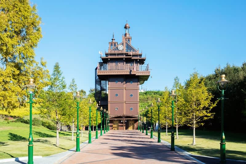 ghibli park clock tower