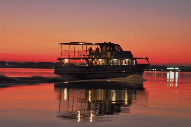 Beautiful scenery in a pleasure cruise at Kasumigaura, the second largest lake in Japan