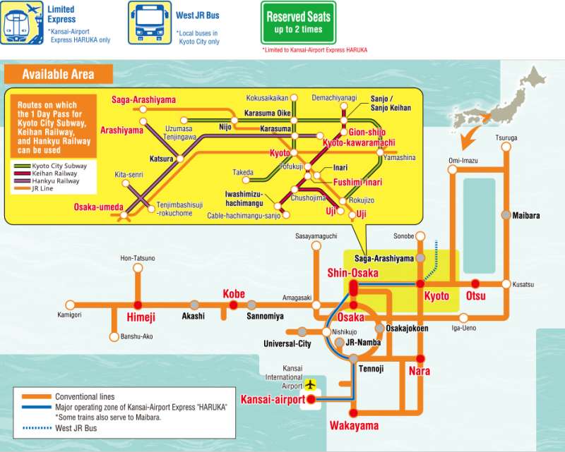 Transportation Passes For The Kansai Region