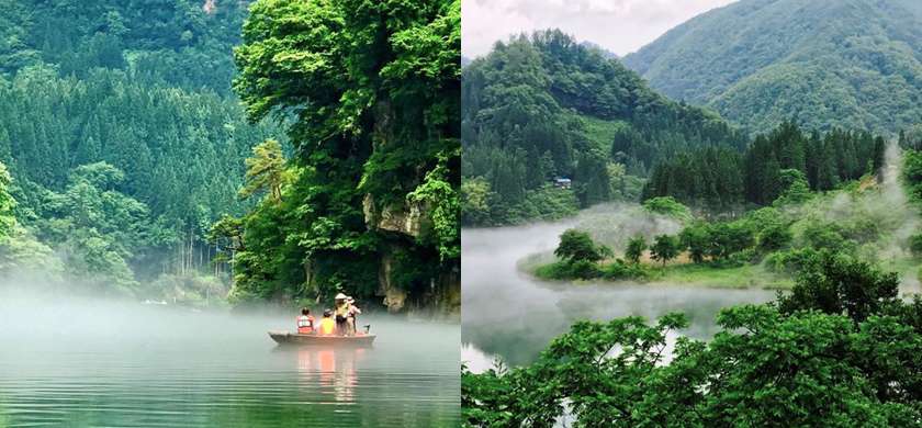 Traditional River Crossing Tadami River Oku-Aizu