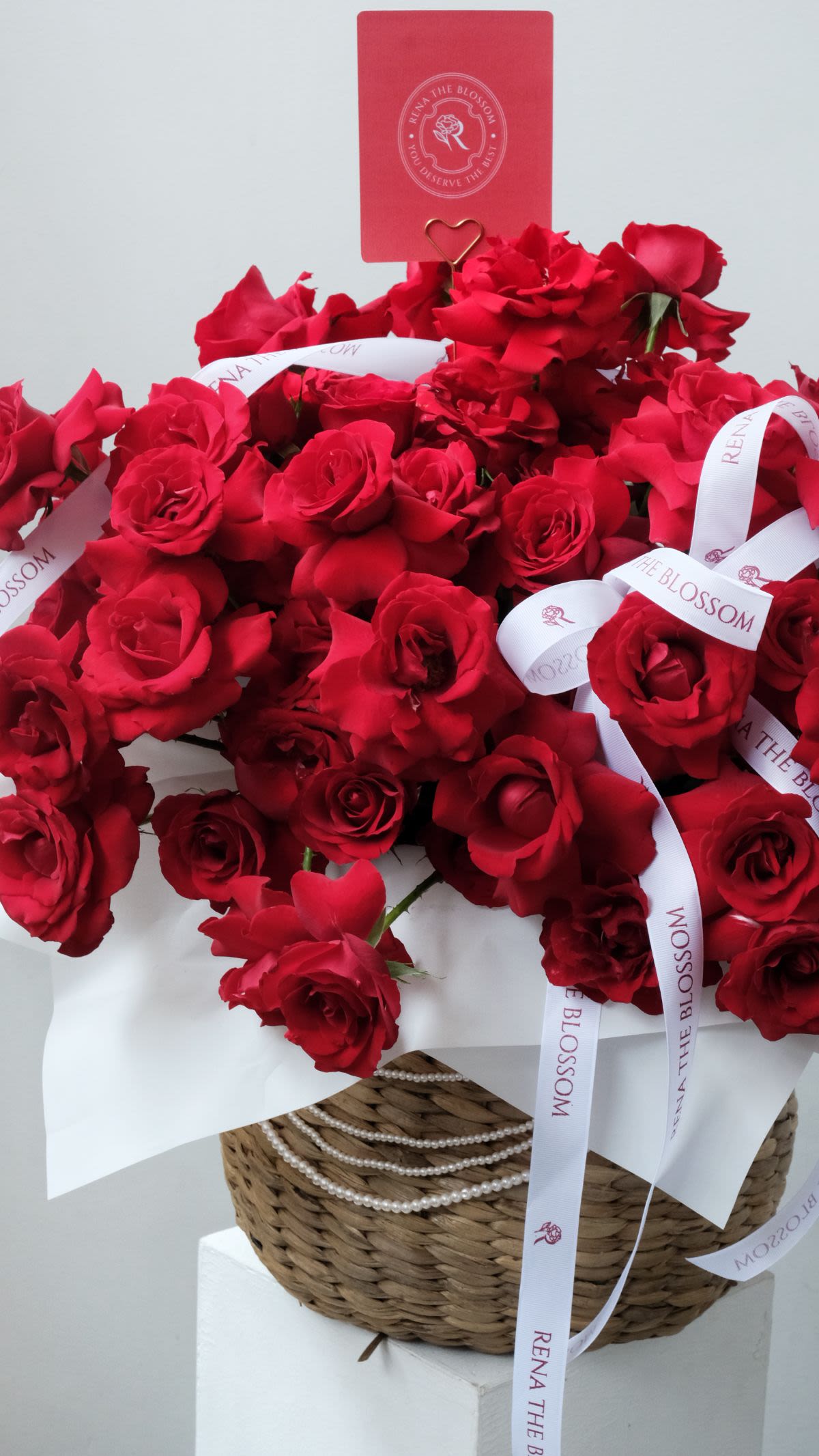 Basket of Roses - Red - Thumbnail 2 - fresh