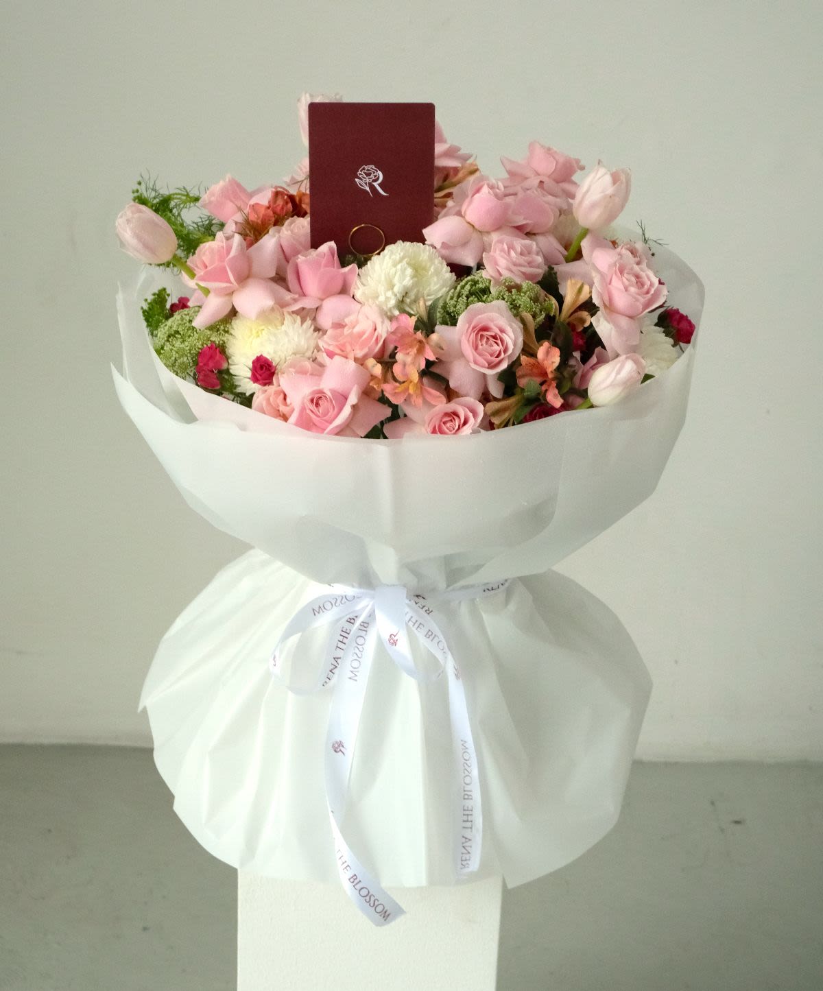 Little Garden - Pink alstroemeria, roses & tulips with chrysant — a little garden in full bloom. - Rena The Blossom Jakarta