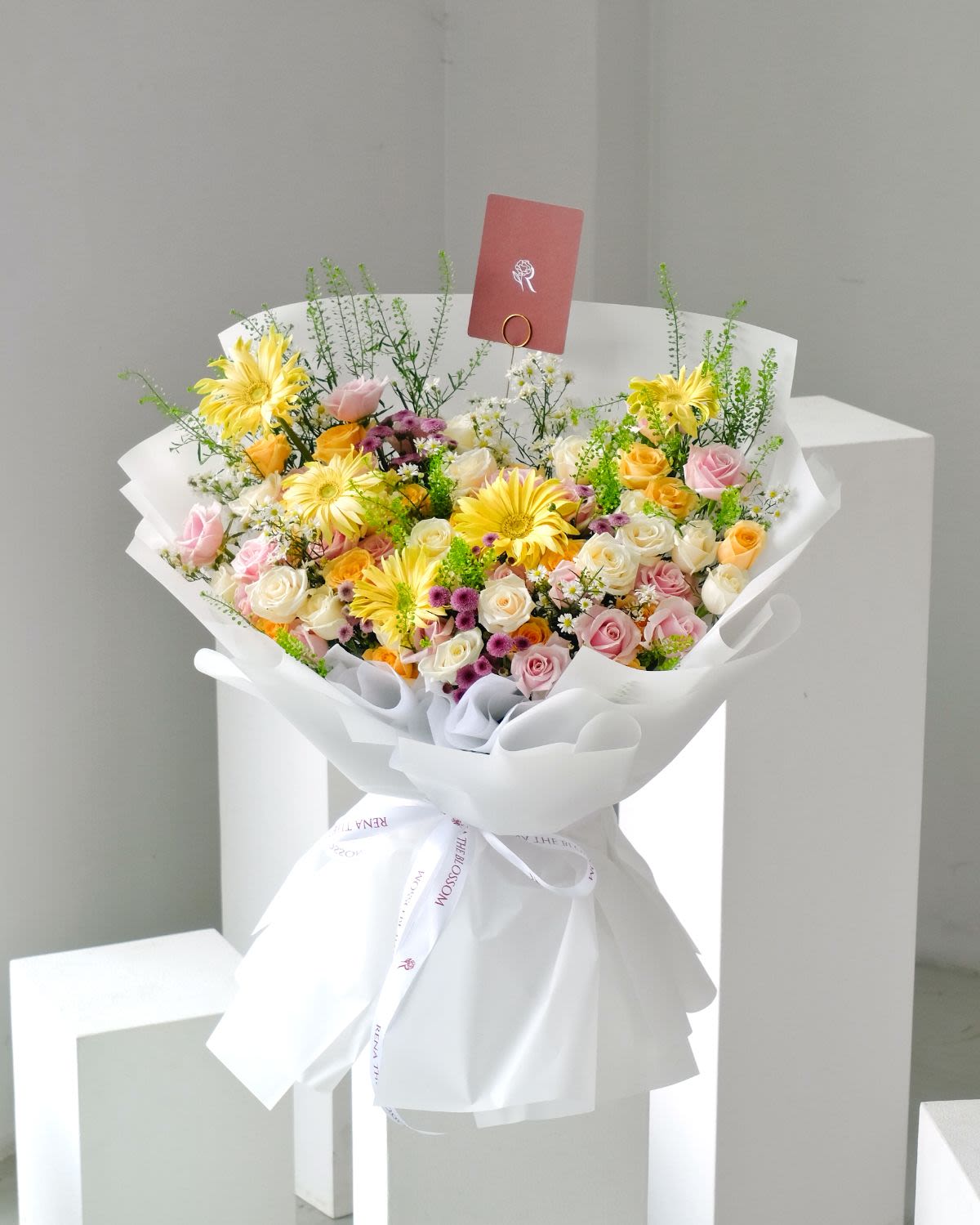 Sunlit Pastel Garden