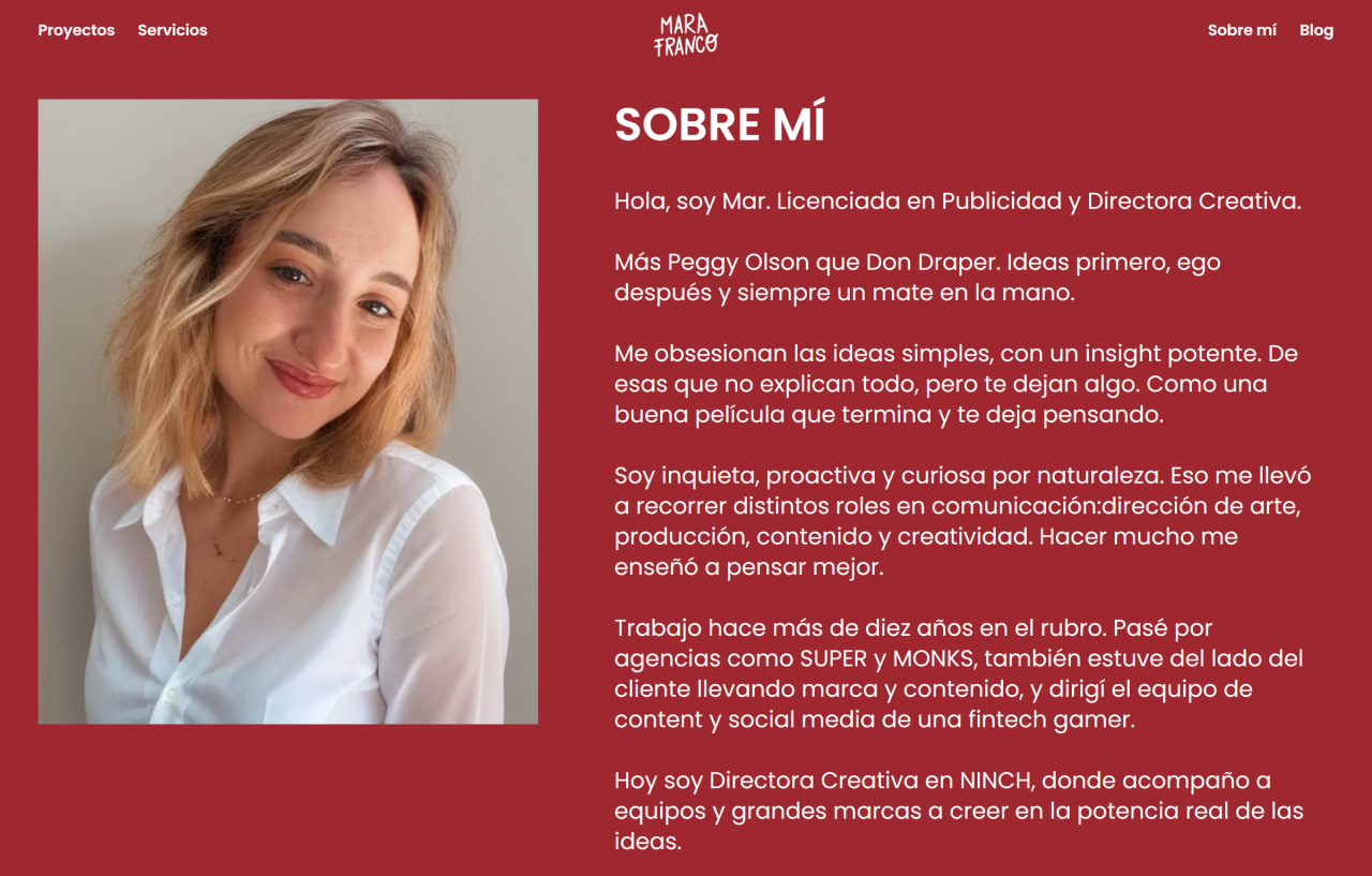 Mara Franco: Sobre mí