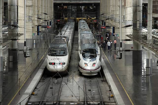 Trenes AVE en Atocha