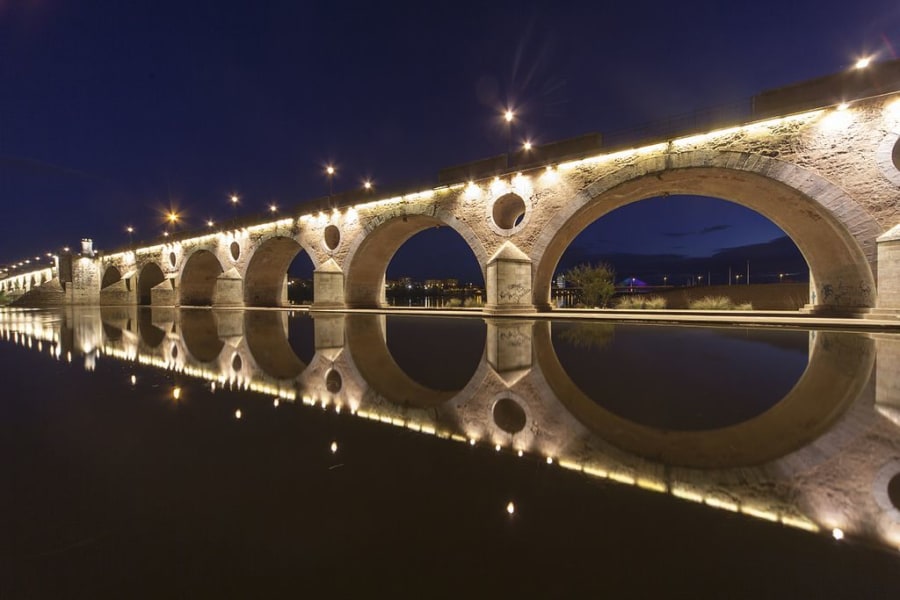 Badajoz at night