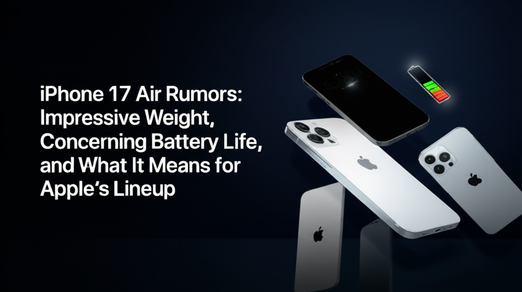 iPhone 17 Air Rumors: Impressive Weight, Concerning Battery Life, and What It Means for Apple's Lineup