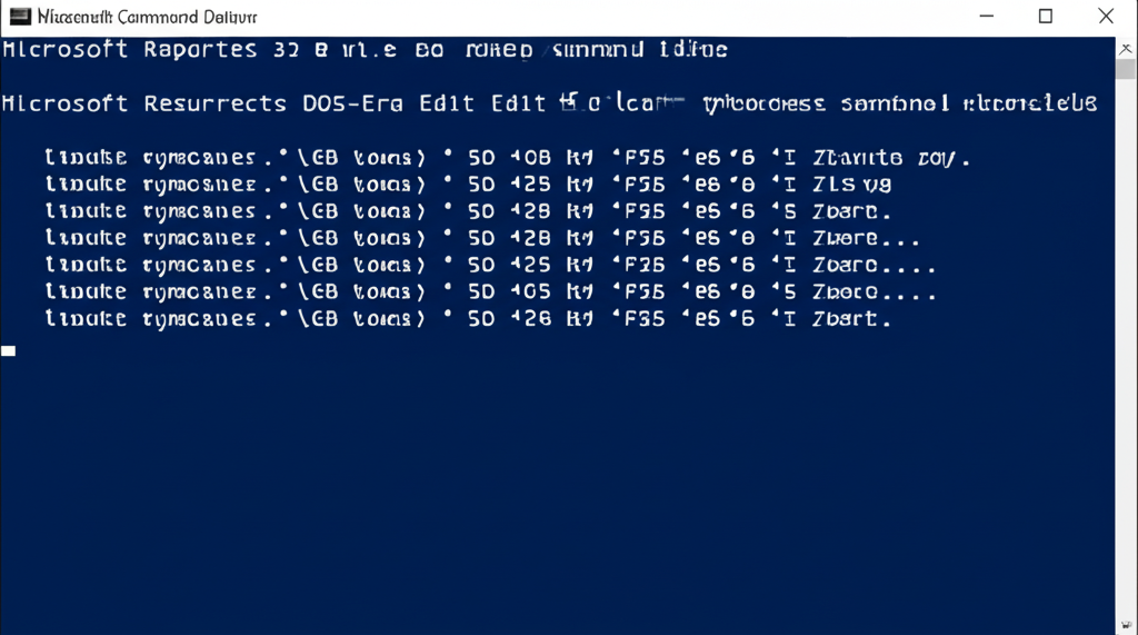 Microsoft Resurrects DOS-Era Edit Text Editor for Modern Windows Command Line