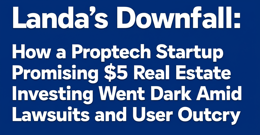 Landa's Downfall: How a Proptech Startup Promising $5 Real Estate Investing Went Dark Amid Lawsuits and User Outcry