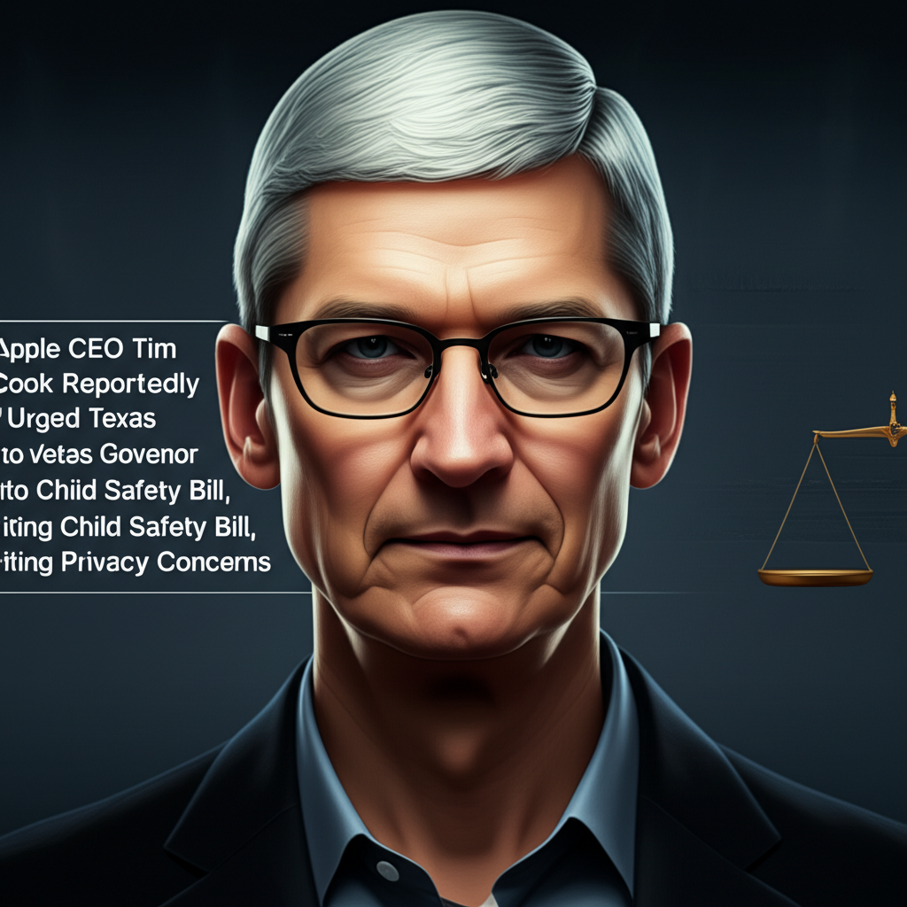 Apple CEO Tim Cook Reportedly Urged Texas Governor to Veto Child Safety Bill, Citing Privacy Concerns