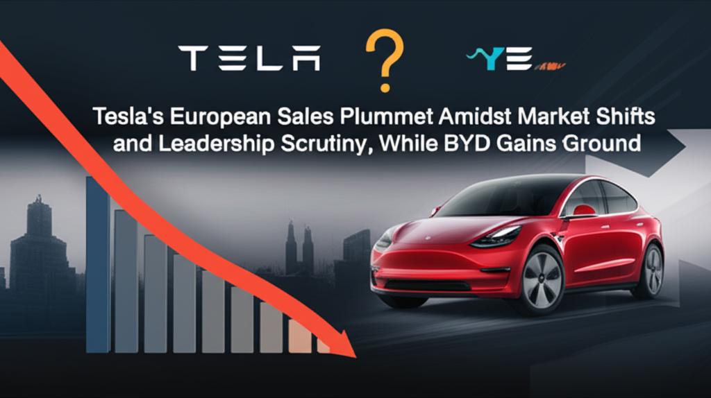 Tesla's European Sales Plummet Amidst Market Shifts and Leadership Scrutiny, While BYD Gains Ground