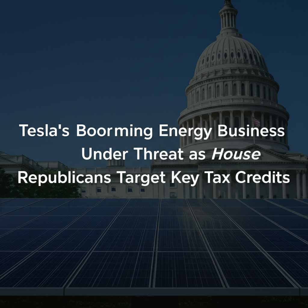 Tesla's Booming Energy Business Under Threat as House Republicans Target Key Tax Credits