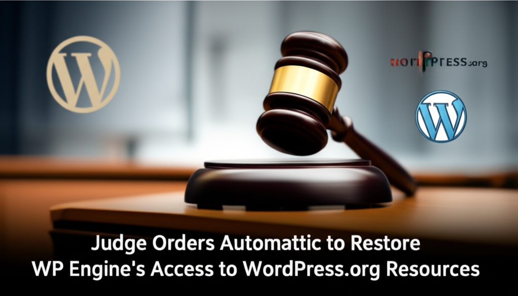 Judge Orders Automattic to Restore WP Engine's Access to WordPress.org Resources