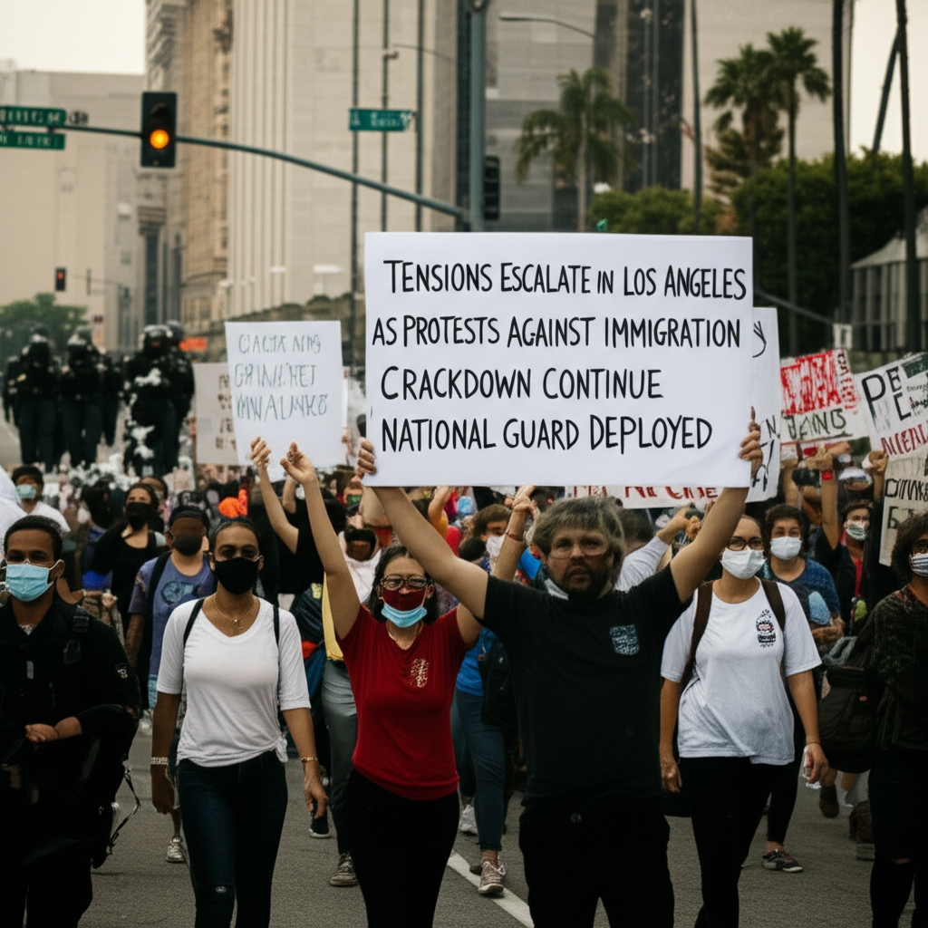 Tensions Escalate in Los Angeles as Protests Against Immigration Crackdown Continue, National Guard Deployed