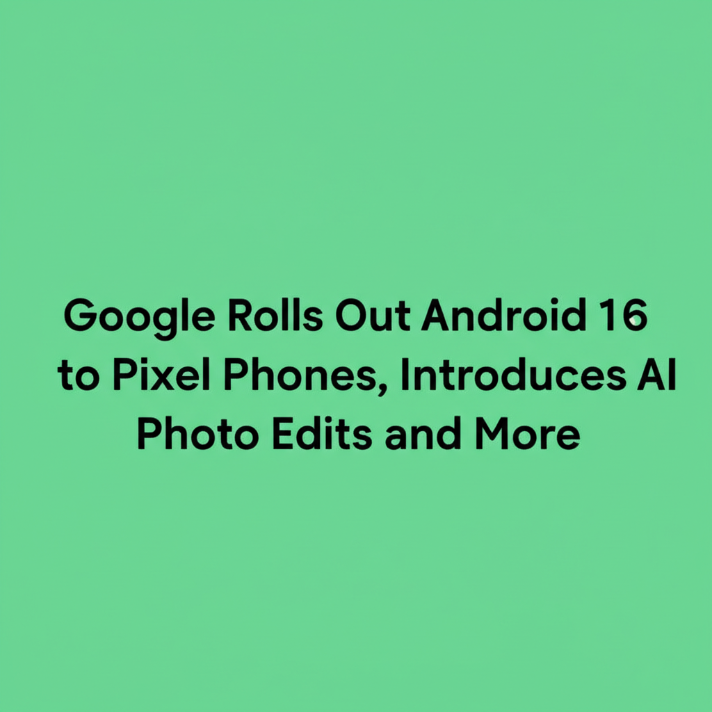 Google Rolls Out Android 16 to Pixel Phones, Introduces AI Photo Edits and More