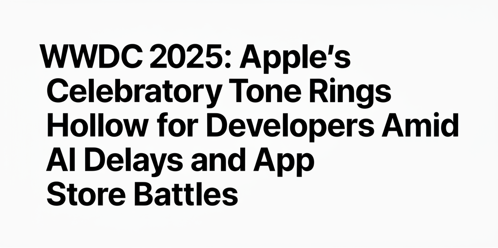WWDC 2025: Apple's Celebratory Tone Rings Hollow for Developers Amid AI Delays and App Store Battles